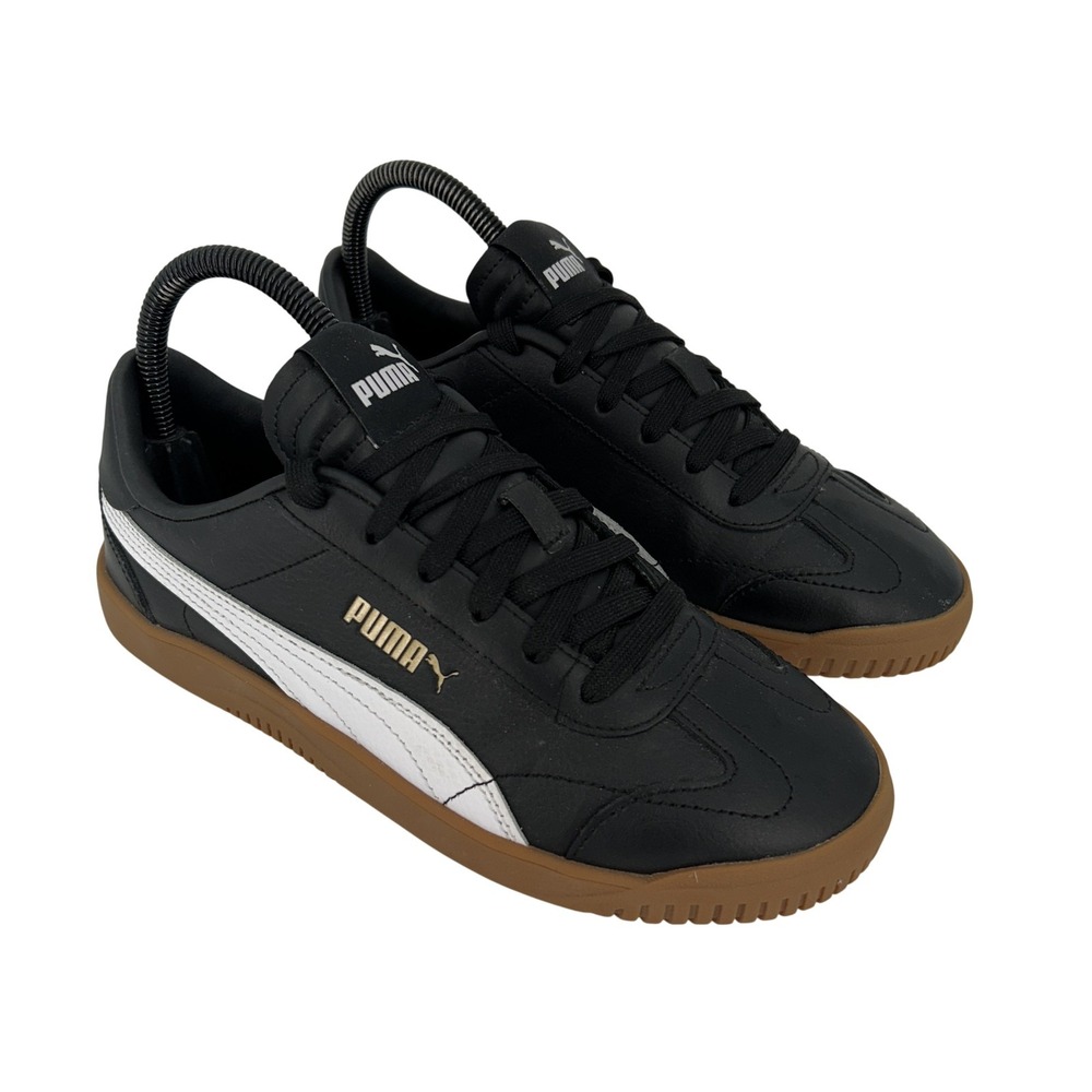Puma Black White Gum-Soled Classic Sneakers